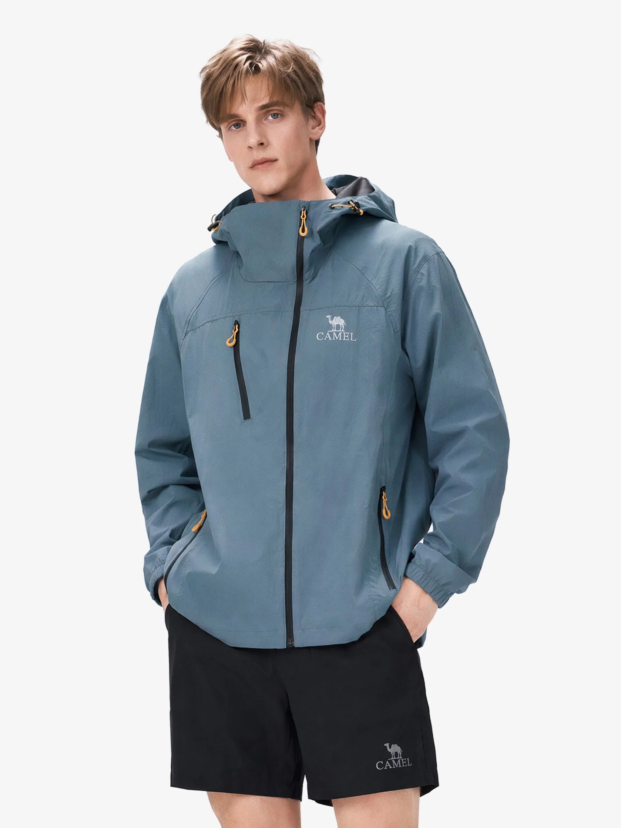 CAMEL Unisex Lightweight Hooded Outdoor Jacket